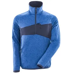 Fleecepullover "ACCELERATE" - S - azurblau/schwarzblau