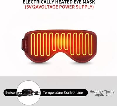 Uplift Essentials Electric Heating Massage Eye Mask With 3 Temperature Levels heating