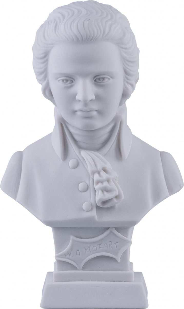 Music Gifts Albast borstbeeld Mozart 11 cm