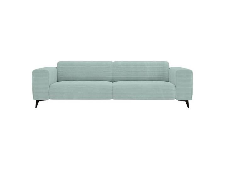 Carryhome 3-Sitzer-Sofa, Salbeigrün, Metall, 237x75x104 cm, Rücken echt, Wohnzimmer, Sofas & Couches, Sofas, 3-Sitzer Sofas