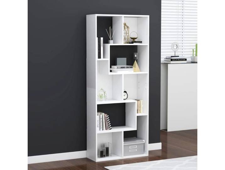 Clarence* Grand Rangement Bibliothèque Blanc 67x24x161 cm Bois d'ingénierie &Europ4360444