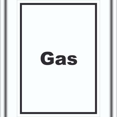 HB-Druck Gas Schild mit Text Anschluss hochkant A1 (594x841mm)