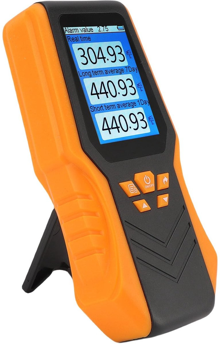 Dailygoods Draagbare Radon Detector voor Real Time Monitoring - Oranje