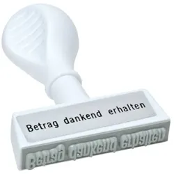 Stempel Betrag dankend erhalten
