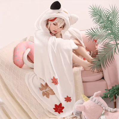 Inspire Curations Zhongli Genshin Impact Wearable Hooded Cloak Blanket zz 9 100x160cm(39x63inch)