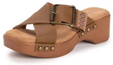 Women's Charlotte Sandal by MUK LUKS in Brown Crazy Horse (Size 11 M)