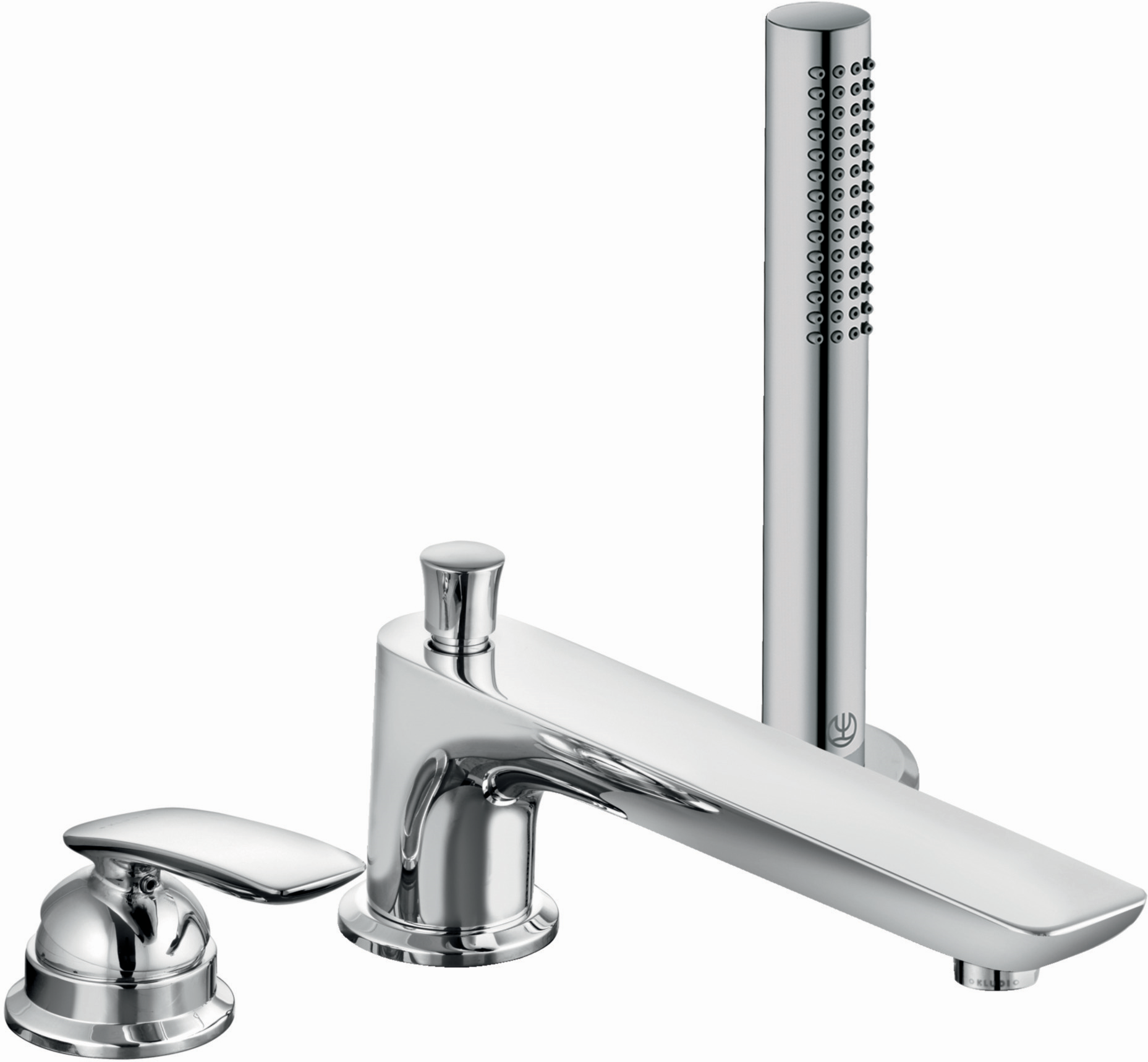 Kludi Balance Mélangeur bain 3 trous 524470575 chromé, avec douchette rétractable