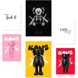 POSTER Set Mit 6 Kultige Kaws Farbenfroh A3 & A4 Rahmenlos