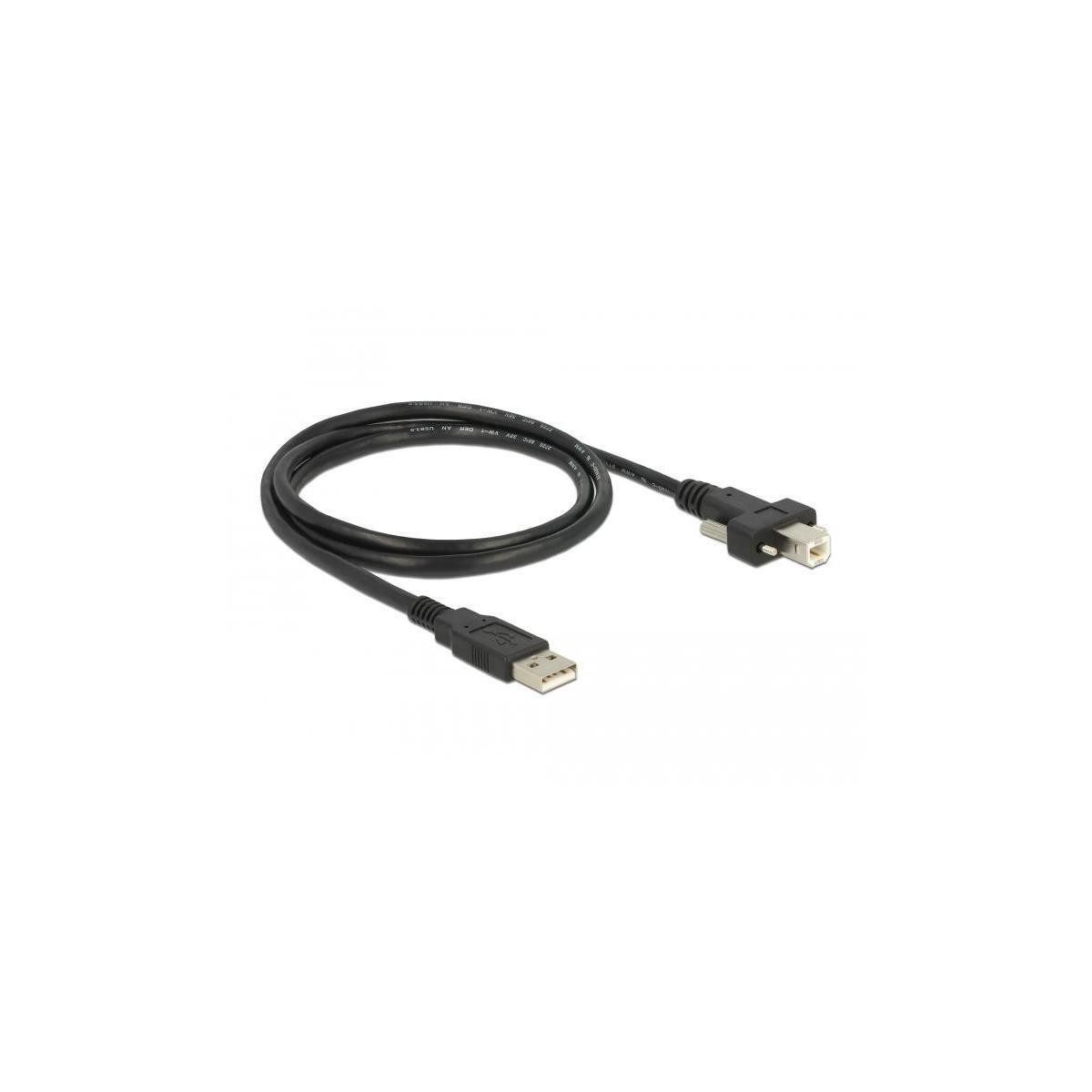 Delock 83594 USB 2.0 Kabel USB A naar USB B, 1 meter, zwart