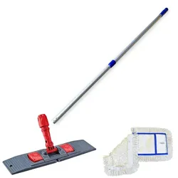 Mop-Set Nova Click 40 cm Wischset mit Teleskopstiel, Klapphalter und Baumwollmop