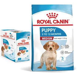 ROYAL CANIN Medium Puppy 15kg + ROYAL CANIN Medium Puppy 10x140g