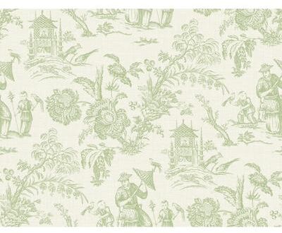 Seabrook Designs Colette Chinoiserie Nonwoven Unpasted Wallpaper
