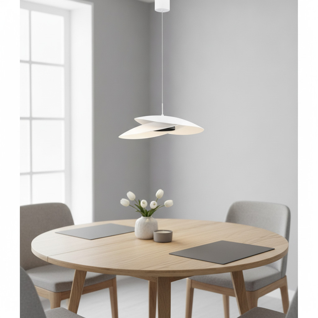 Lyora Olea design hanglamp wit aluminium Ø 48 cm