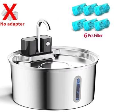 Inspired Living FreshFlow 3.2L Wireless Cat Water Fountain With Stainless Steel Bowl fountain 6filter