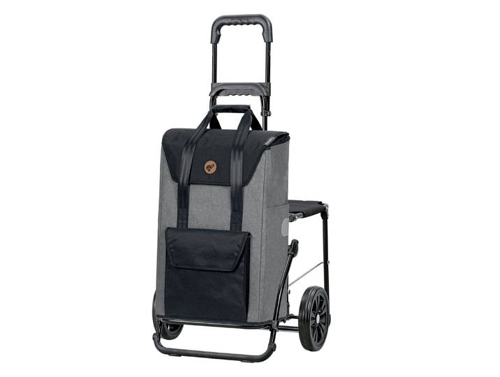 Andersen Einkaufsroller mit Sitzmöglichkeit, Grau