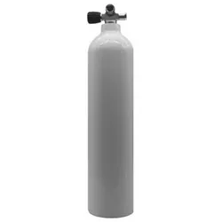 MES 7 L / 200 bar Aluflasche weiß 200 bar mit Ventil 12544-LI