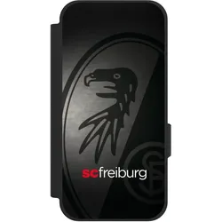Nivocase Klapphülle für Google Pixel 10a Handyhülle aus Kunst Leder NIVOflip schwarz Metallic Look (Google Pixel 10a), Smartphone Hülle, Schwarz, Silber