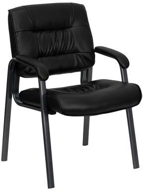 Lancaster Home LeatherSoft Executive Side Reception Lounge Chair with Titanium Gray Frame