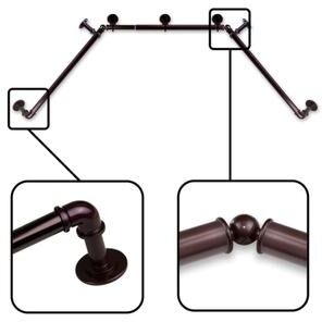 InStyleDesign 1 inch Pipe Style Bay Curtain Rod - n/a
