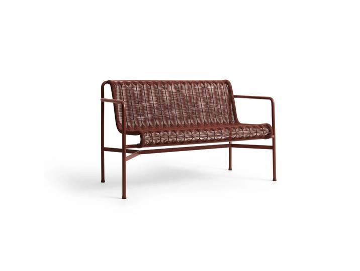 HAY Banc Dining Palissade Cord avec accoudoirs HAY Iron red