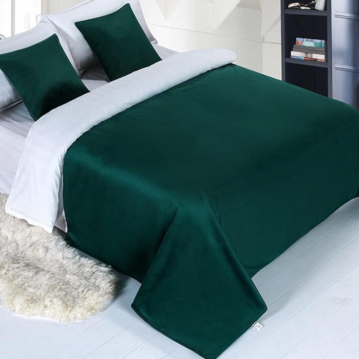 Zachte velvet bedloper voor jouw slaapkamer - Effen kleur - 140 x 260 cm