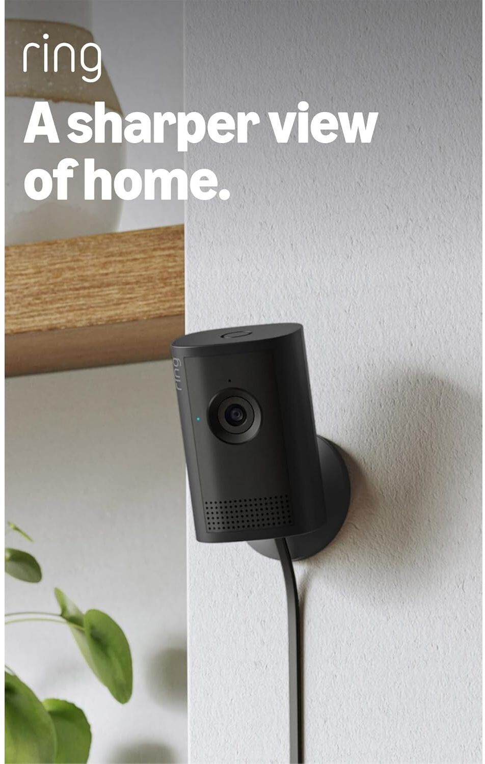 Ring Indoor Camera Plus (Newest Gen) – Black: Professional Interior Oversight with Retinal 2K Fidelity