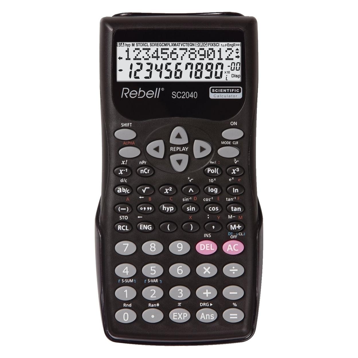 Rebell Taschenrechner RE-SC2040 schwarz LC-Display: 12-stellig (Batteriebetrieb) (803438)