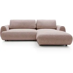 ECKSOFA ZEST Rosa Geflochtener Stoff mit Schlaffunktion