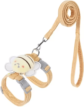Inspire Curations Cartoon Bee Cat Harness, Leash & Collar Set yellow s (1.5 4kg Of Pet)