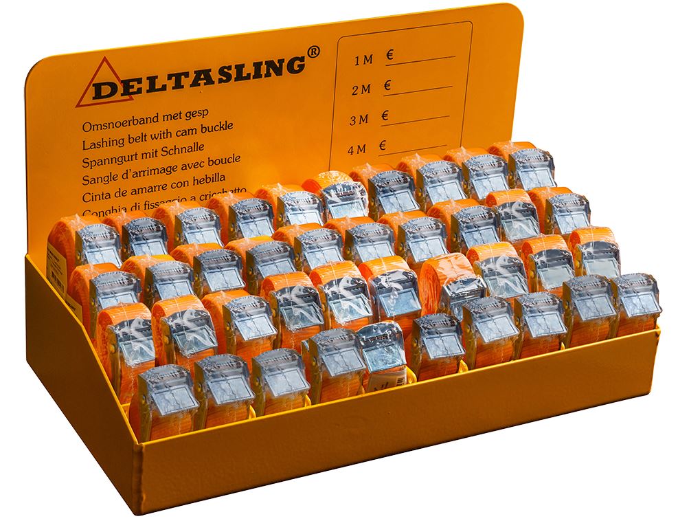Delta Hoisting Delta Deltasling Spanngurt Aussteller mit 40x Zurrgurten 1-4m