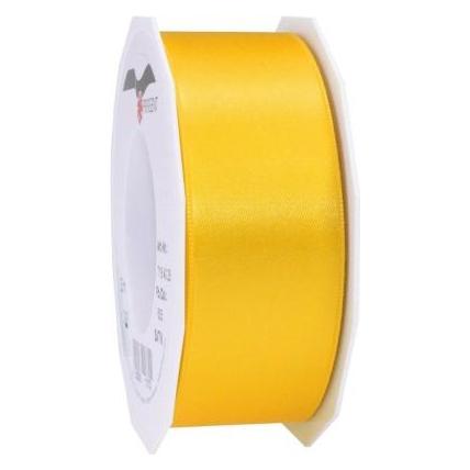 Pattberg Geschenkband Satin 25mmx5m gelb, Satinband aufgewickelt (1x) (7182505-605)