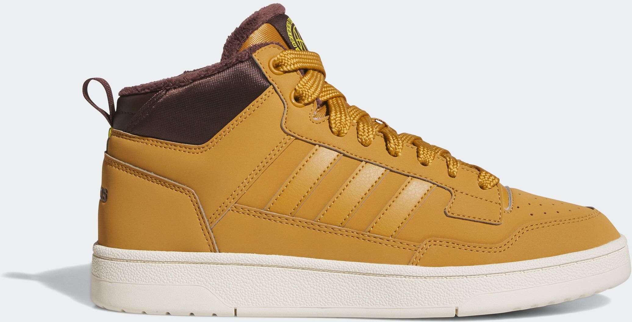 Sneaker ADIDAS SPORTSWEAR "RAPID COURT MID WINTERIZED", Herren, Gr. 41, braun (supcol, shabrn, oweiß), Synthetik, Schuhe Sneaker supcol, shabrn, oweiß 41