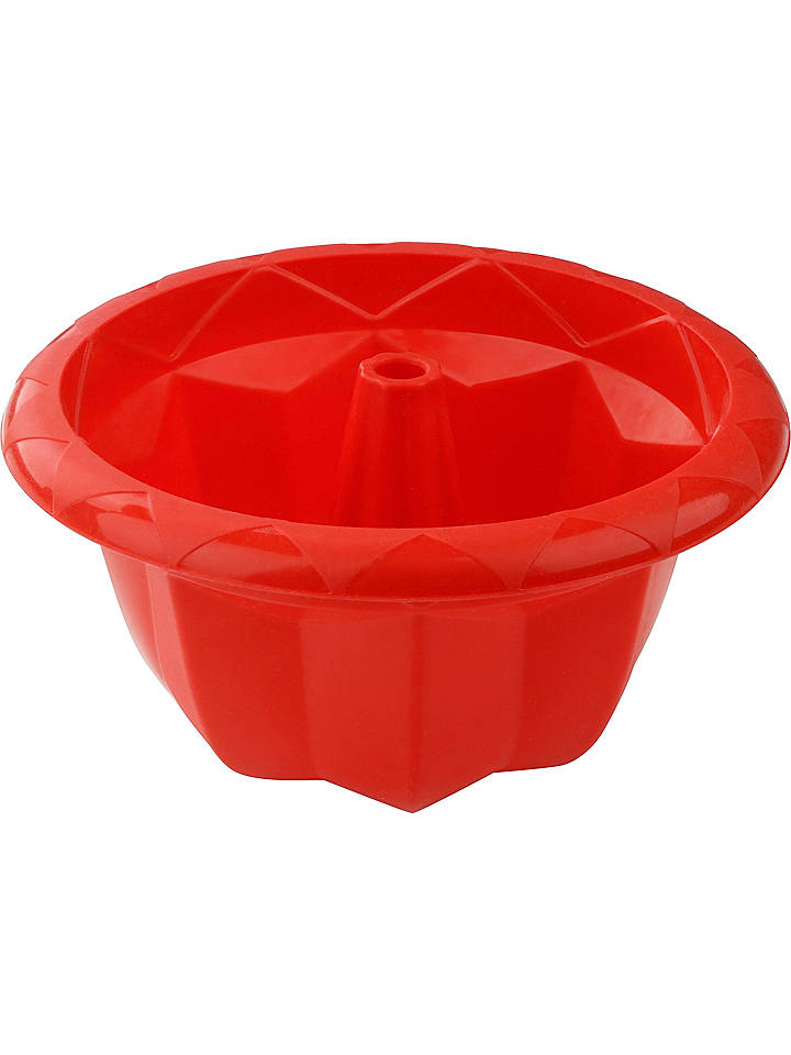 Dr. Oetker Silikon-Gugelhupfform "Flexxibel Love" in Rot - Ø 18 cm - onesize