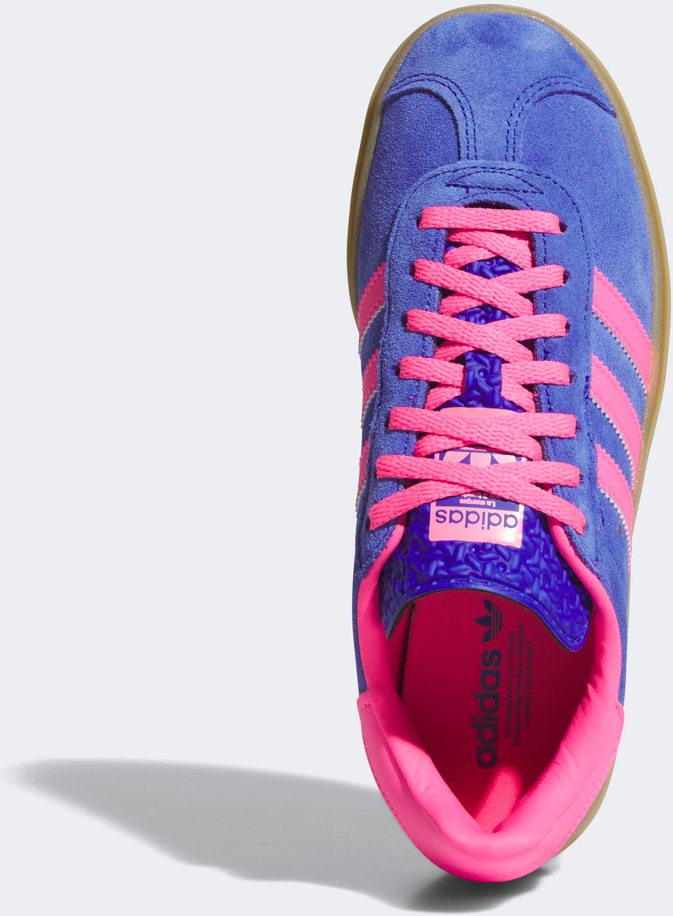 Sneaker ADIDAS ORIGINALS "GAZELLE BOLD", Damen, Gr. 41, lucid blau, lucid pink, gold metallic, Leder, Synthetik, Schuhe Sneaker lucid blau, lucid pink, gold metallic 41