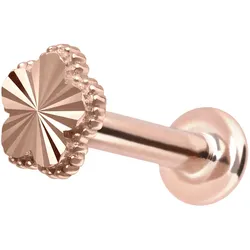 14 Karat Gold Labret mit Innengewinde BLUME