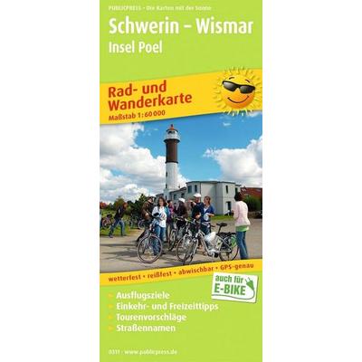 Publicpress Rad- und Wanderkarte Schwerin, Wismar, Insel Poel 1:60.000, Sonstige von , KOMPASS Freytag & Berndt, 978-3-7473-0311-5