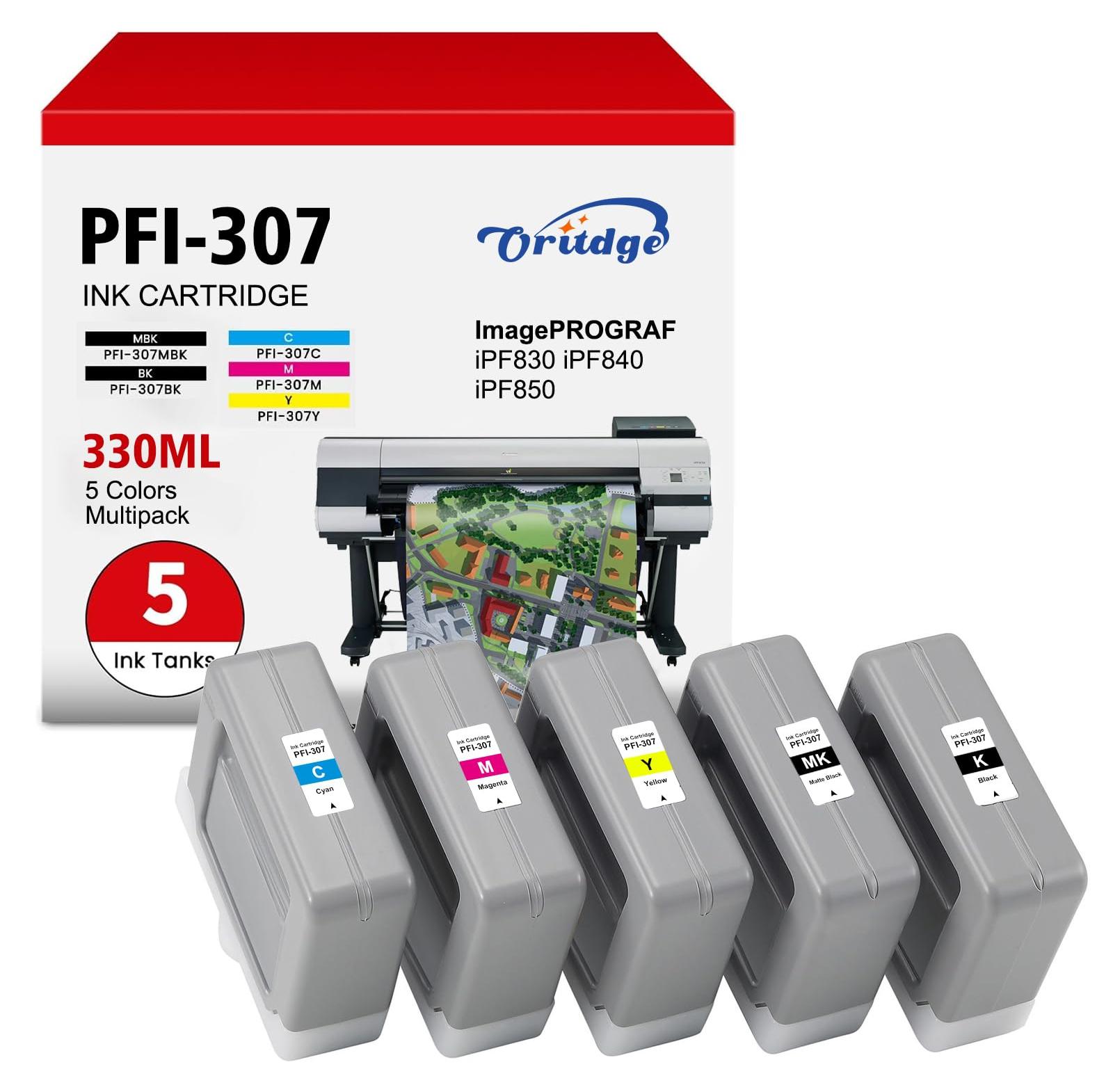 Tintenpatronen PFI-307, 5er-Pack, 330 ml, für Canon iPF830/840/850