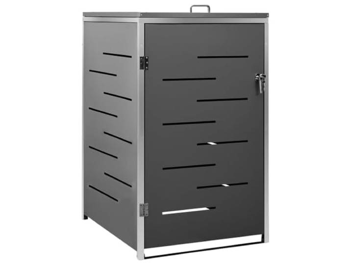 vidaXL Mülltonnenbox für 1 Tonne Abschließbar Rostfrei Müllbox Mülltonnenverkleidung Mülltonne Müllcontainer Gartenbox 69x77,5x115cm Edelstahl