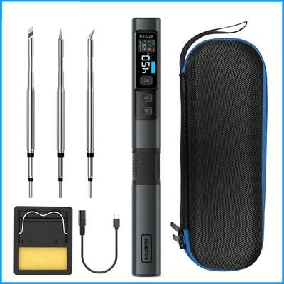 Uplifted Goods Adjustable Temperature Soldering Iron Kit For Precision Welding And Repair Work hs 02b 3 Tips us Plug