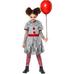 Amscan Horror Killer Clown Girl Mädchenkostüm (104, 110, 116)