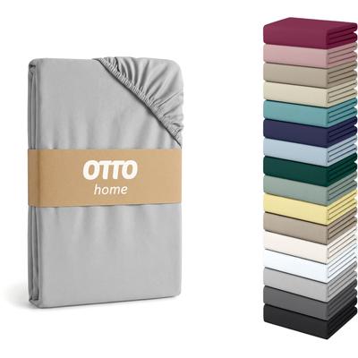 Spannbettlaken OTTO HOME "Physalis Topper COMFORT", grau, B:200cm L:200cm, Jersey, Obermaterial: 100% Baumwolle, Bettlaken, Spannbettlaken, bis 10 cm Höhe, Bettlaken, Laken, in Comfort & Premium Qualität