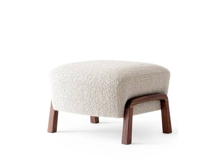 &Tradition Wulff ATD3 Fußhocker Karakorum 003 beige-Walnussbeine