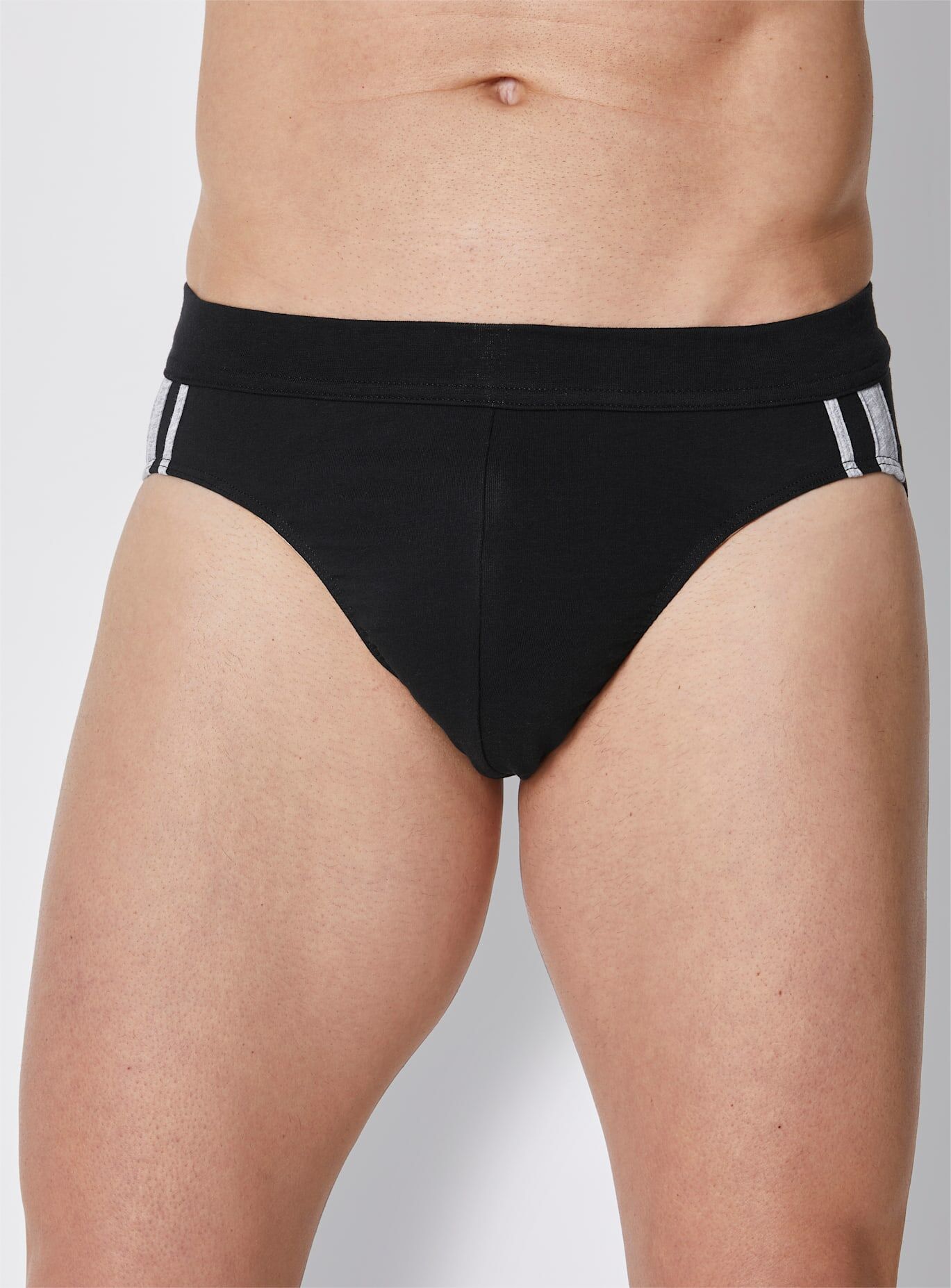 Slip SCHIESSER, Herren, Gr. 7, 3 Stk., schwarz, 95% Baumwolle, 5% Elasthan, Unterhosen Slip schwarz 7, 3 Stk.