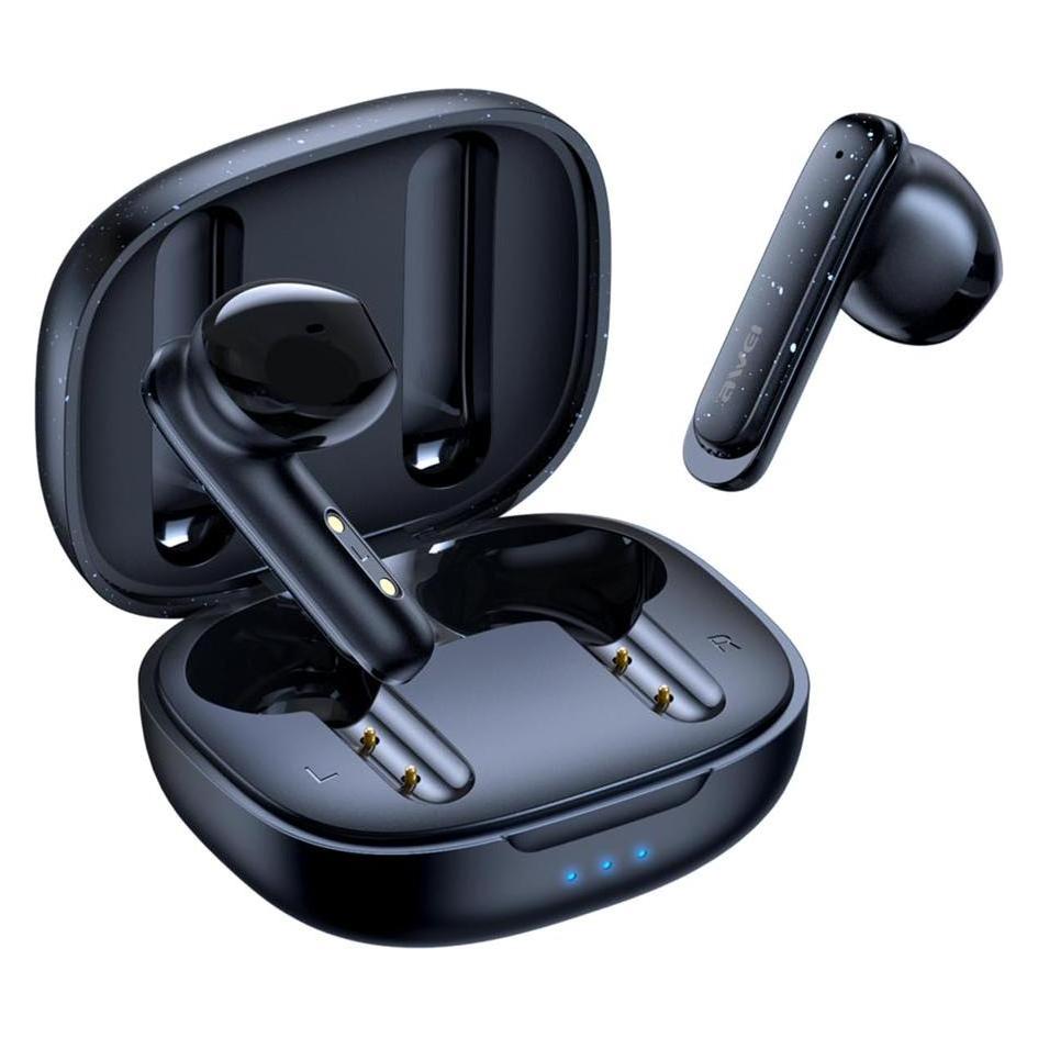 Awei słuchawki Bluetooth 5.3 T66 TWS + stacja dokująca czarny/black (ANC, 5 h, Kabellos) (AWEI125)