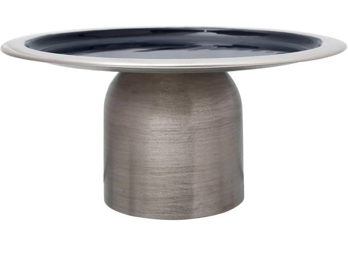 Servierplatte KAYOOM Kuchenplatte Art Deco 325 , silber (silberfarben), H:14cm, Metall, Servierplatten, Servierplatte