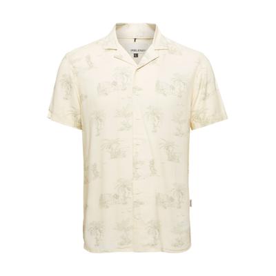 Kurzarmhemd BLEND "Kurzarmhemd BHShirt", Herren, Gr. XL, N-Gr, grün (lemon icing), Obermaterial: 100% Viskose CV., Hemden