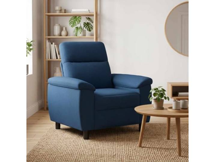 Sofa Blau 95 x 90 x 95 cm Stoff Metallrahmen,Polyesterbezug,Armlehnen aus Polyester,trockenes Tuch zur Reinigung