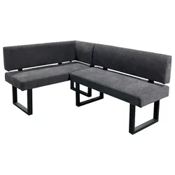 Eckbank Vancouver Grau/Schwarz