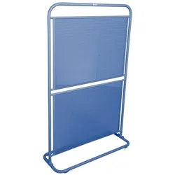 DELUKE Sichtschutz DOVIDA 124x80x30cm Blau Stahl Balkon Sichtschutzwand Garten Trennwand Raumteiler