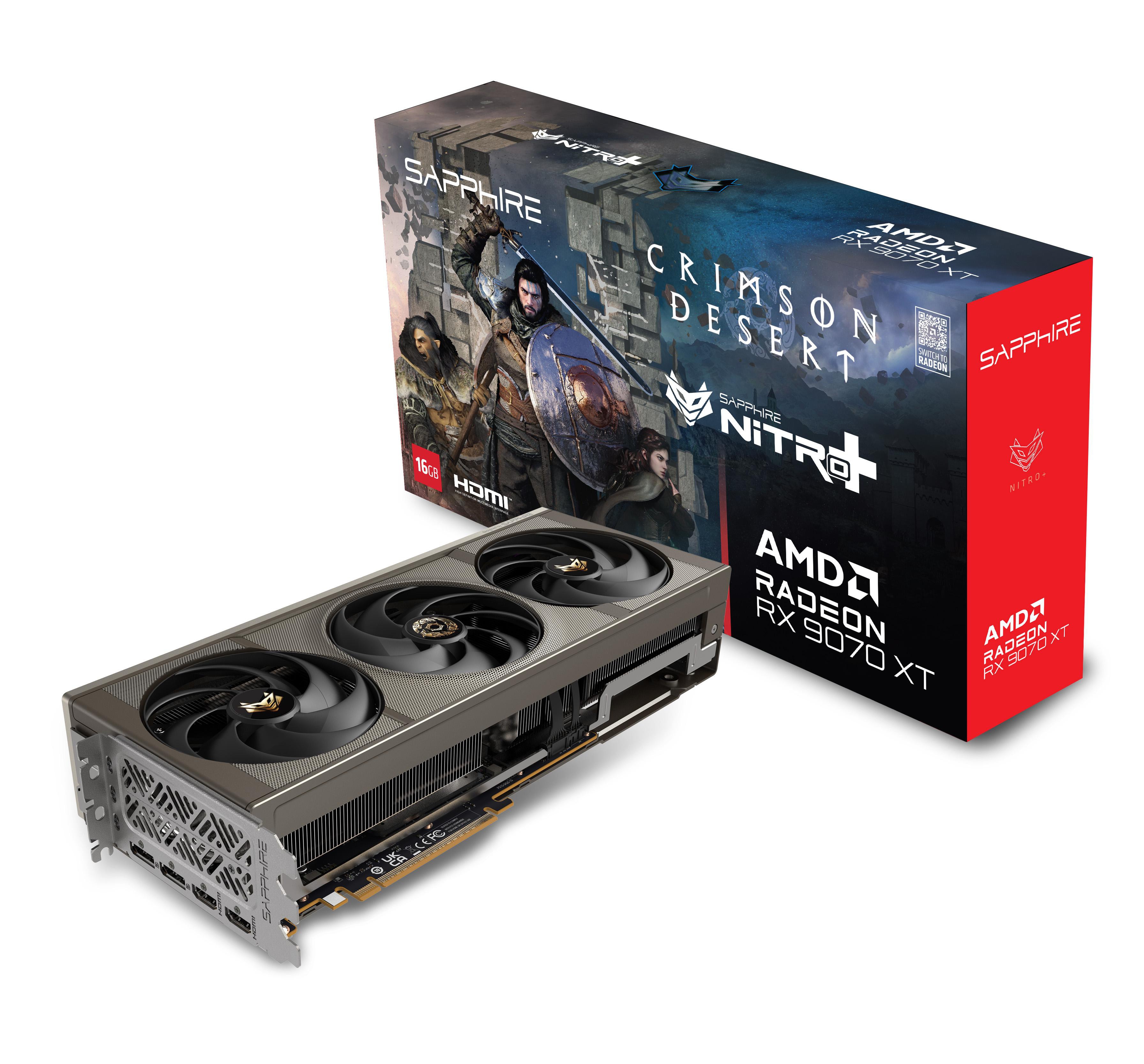 SAPPHIRE NITRO+ AMD RADEON RX 9070 XT CRIMSON DESERT GAMING OC Grafikkarte 16 GB